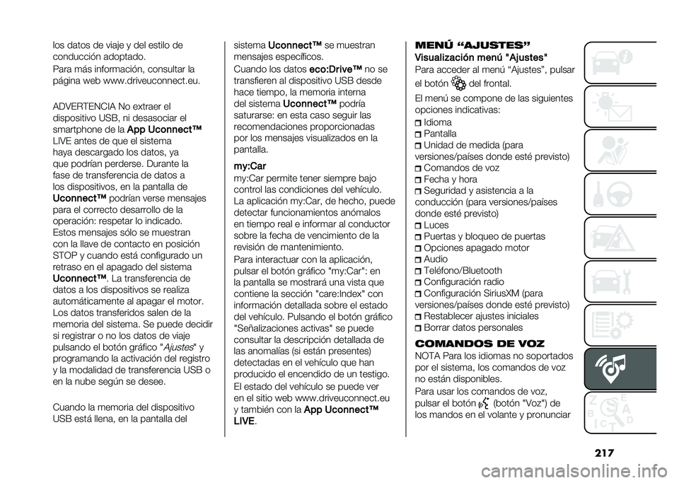 FIAT 500L 2020  Manual de Empleo y Cuidado (in Spanish) ���
��� ��	��� �� ���	�"� �
 ��� ������ ��
��������� � �	�����	���
�7�	��	 �
�� ������
�	��� ��! ��������	� ��	
������	 �^��& �^�^�^�