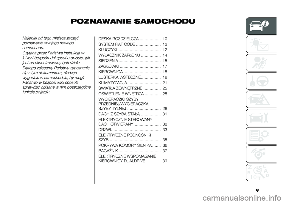 FIAT 500L 2021  Instrukcja obsługi (in Polish) �
�	����
��
��� ��
��������9����	���	� �� ��	�� �
��	���� �����!�$
����������	 �����	�� ����	��
���
�������
�.������ ����	� �