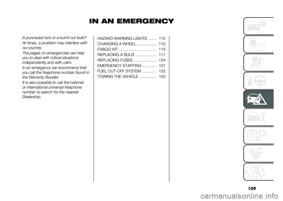FIAT 500L LIVING 2020  Owner handbook (in English) ���
�� �� ��������
��$ ���
������ ���� �� � ����
��<��� �����R
�$� ��	���� � ������� ��� �	�
������� ��	����� �*����
���
�#