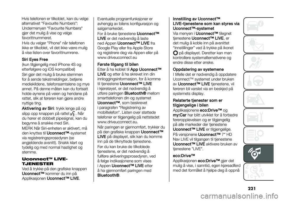 FIAT 500L LIVING 2020  Drift- og vedlikeholdshåndbok (in Norwegian) ����7���
���
�� �
� �1���������
 �����
���1
���"� ��
� ���	�� � ����
 �� ��
�	��

�������������
��
��
�8��� �� ��
�	��
� �1�2����
�1 �