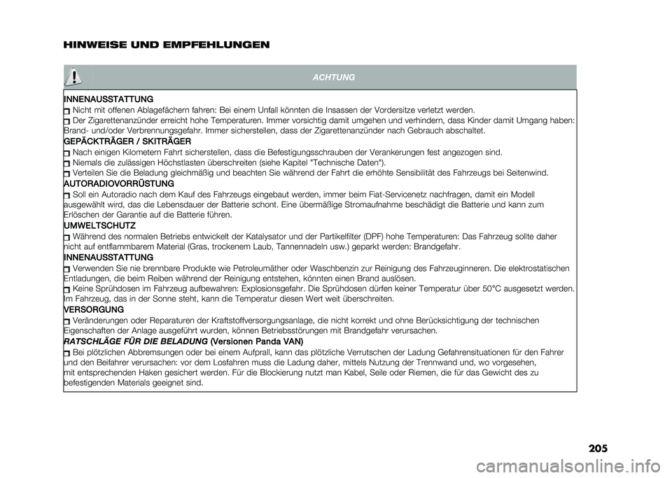 FIAT PANDA 2020  Betriebsanleitung (in German) ���
�������� ��� ��� �������
��
�
�������
�$���4������������ �-���� ��� ��$�$�	��	� �#�����	�$����	�� �$����	��3 ��	� �	���	� 