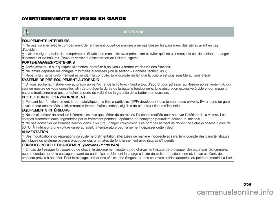 FIAT PANDA 2021  Notice dentretien (in French) ���
�������������� �� ����� �� � ����
�
���������
�3�4�1���
�.�
���* ����3�+��
�1�+�* �� ��� ���,���� ���� �	� ��������
���
� 