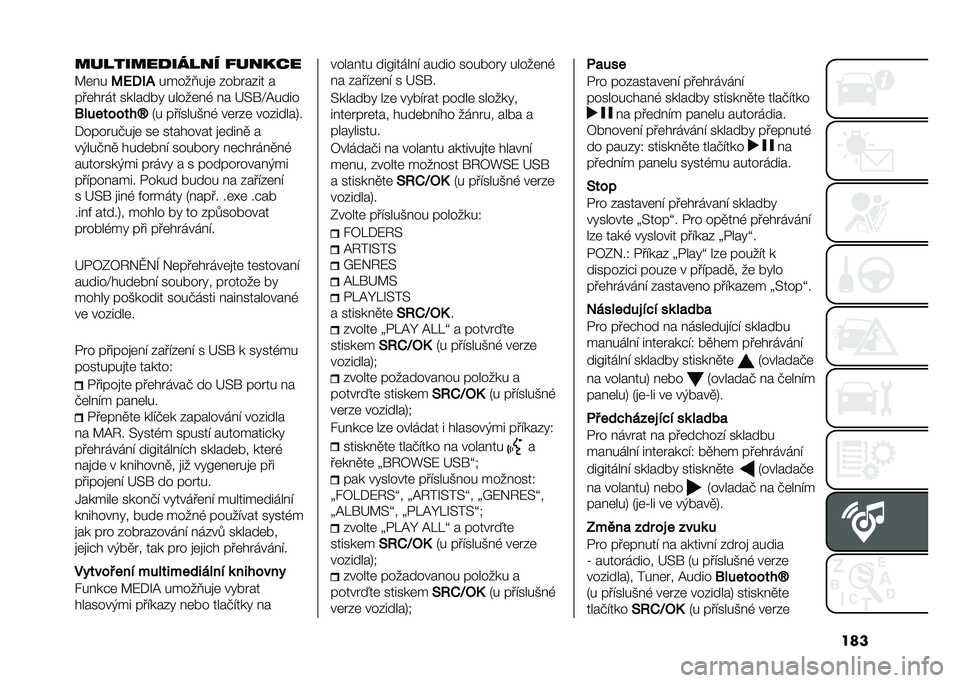 FIAT PANDA 2021  Návod k použití a údržbě (in Czech) ���������������� �/���#�(�
�B�	��
�:�1�=�,�+ �����A��
�	 ���!� ���� �
���	�� �� ������!�" �����	��( �� �@�?��E�C����
�6��������"�d �2� �