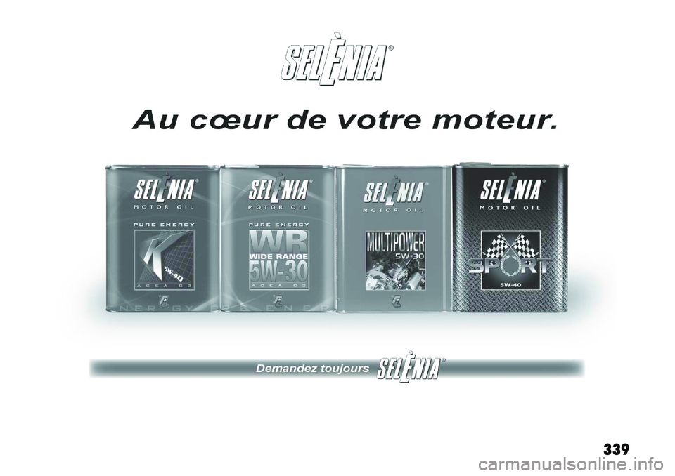 FIAT FREEMONT 2012  Notice dentretien (in French) 339  