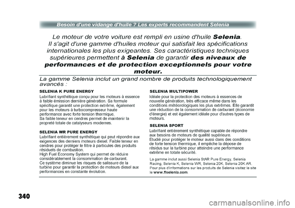 FIAT FREEMONT 2012  Notice dentretien (in French) 340  