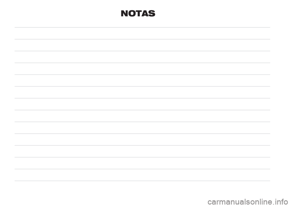 FIAT 500 2020  Manual de Empleo y Cuidado (in Spanish) NOTAS 