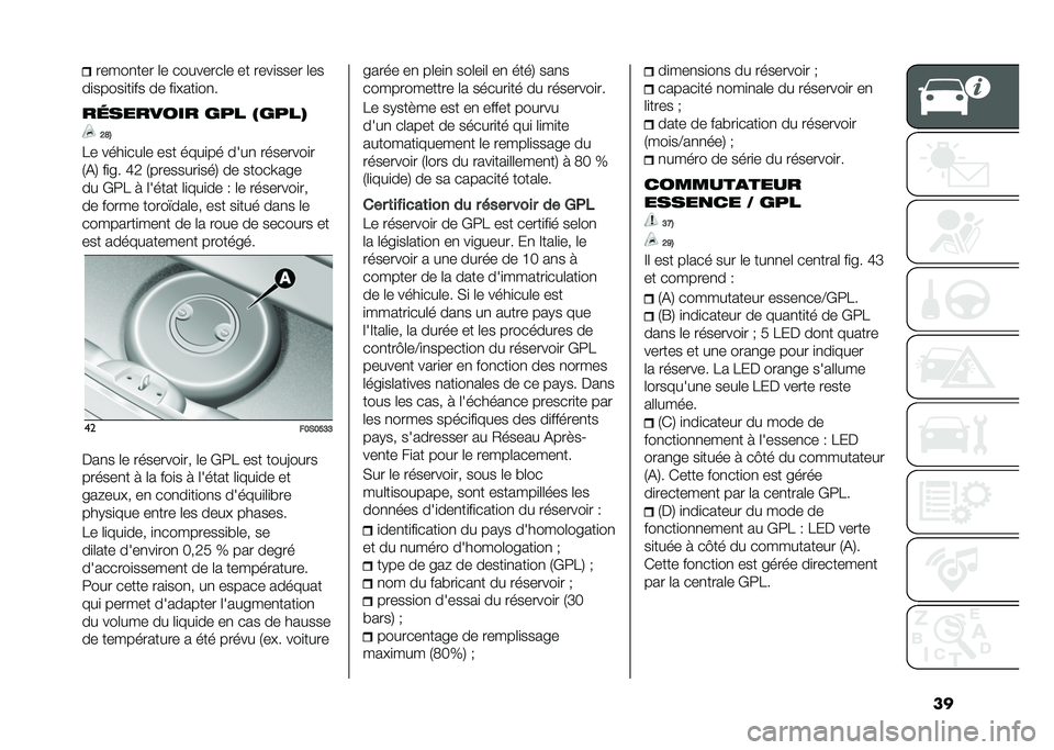 FIAT 500 2021  Notice dentretien (in French) �������
��� �	� ��������	� �� ����
���� �	��
��
�����
��
�� �� ��
����
��
�
��	������� ��� �1����3 �<�E�=
�&� ����
���	� ��� ���