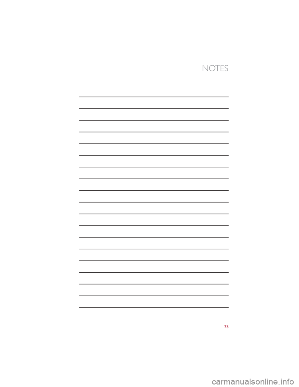 FIAT 500 GUCCI 2012 2.G User Guide NOTES
75 