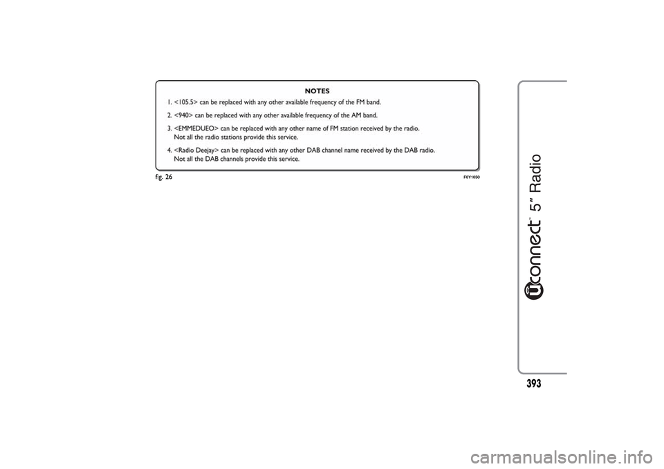 FIAT 500L LIVING 2014 2.G Owners Manual fig. 26
F0Y1050
393 