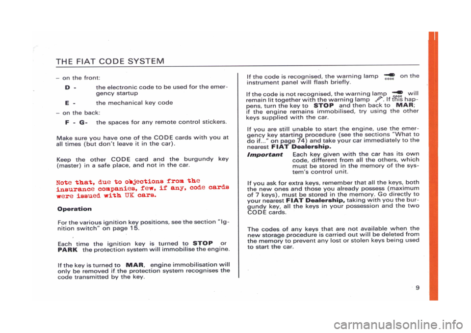 FIAT CINQUECENTO 1995 1.G Owners Manual 