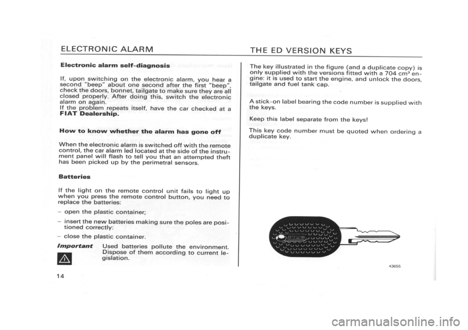 FIAT CINQUECENTO 1995 1.G Owners Manual 