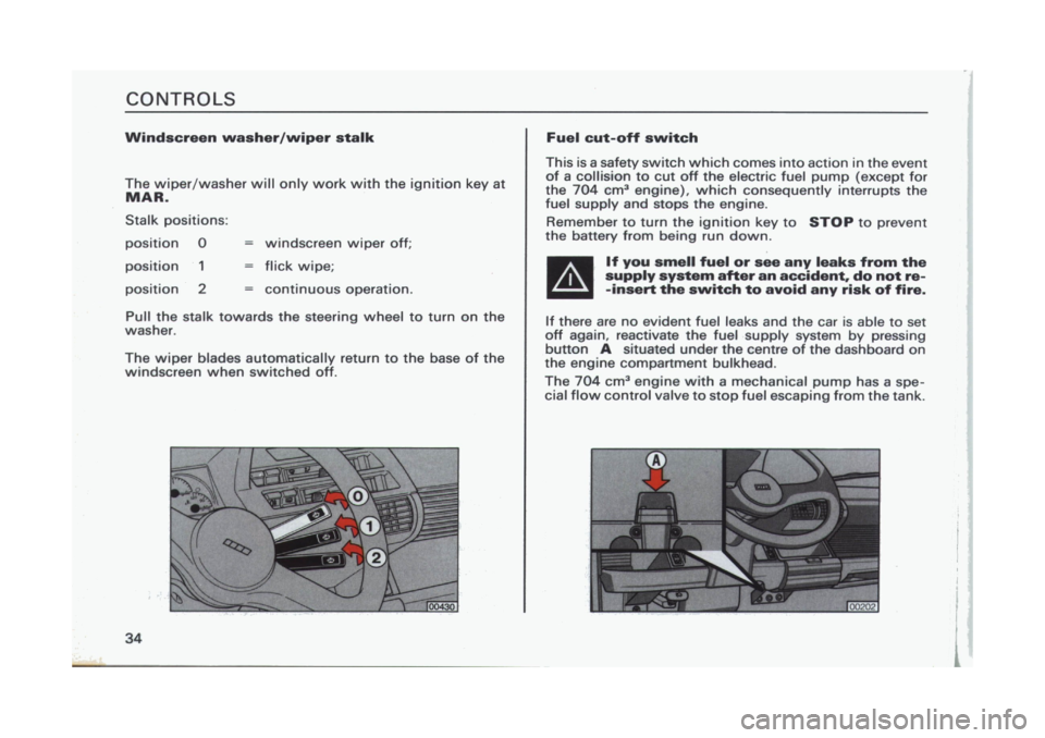 FIAT CINQUECENTO 1995 1.G Owners Manual 