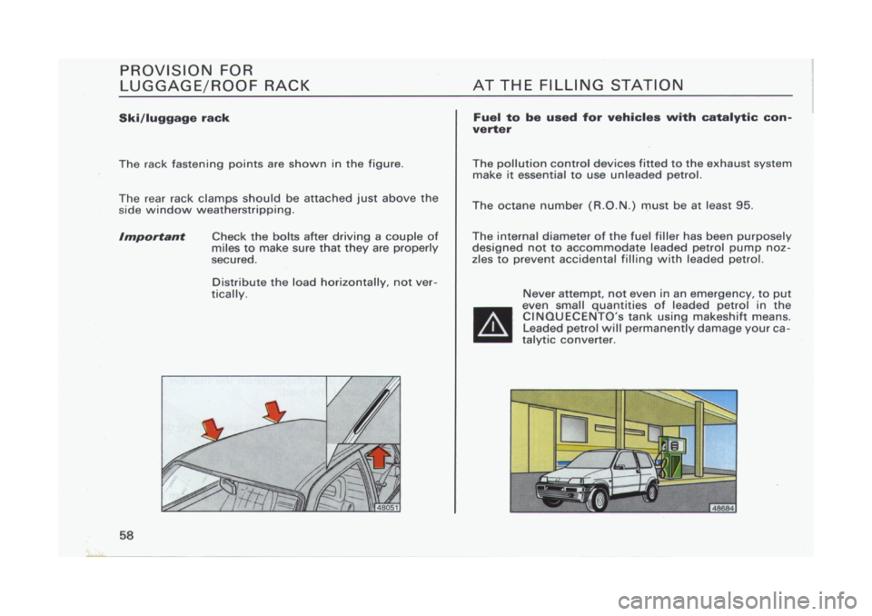 FIAT CINQUECENTO 1995 1.G Owners Manual 