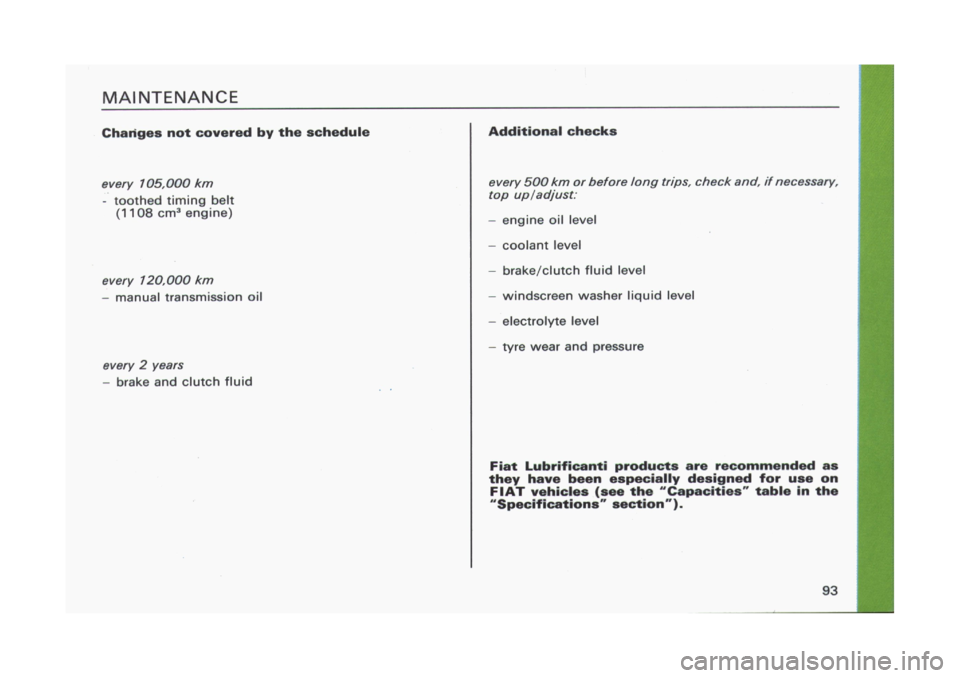 FIAT CINQUECENTO 1995 1.G Owners Manual 