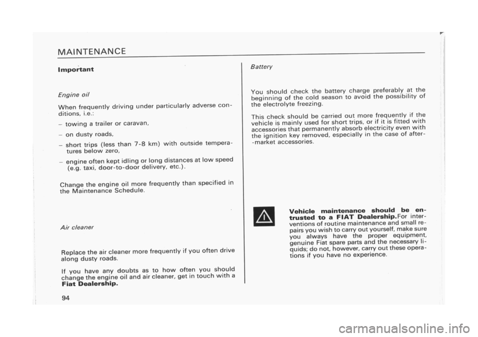 FIAT CINQUECENTO 1995 1.G Owners Manual 