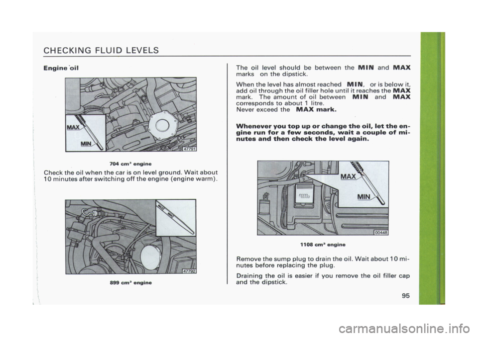 FIAT CINQUECENTO 1995 1.G Owners Manual 