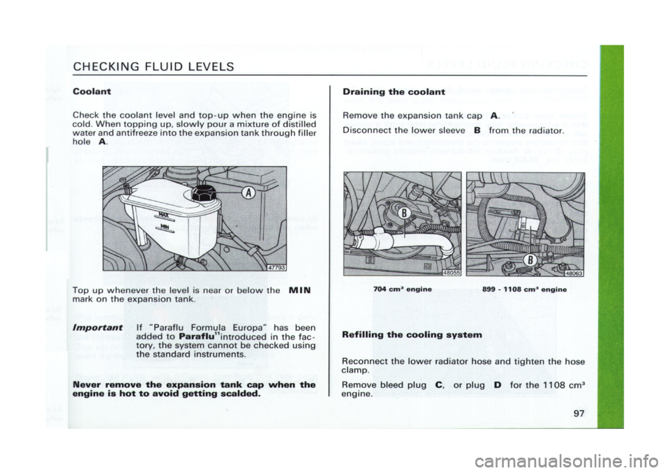 FIAT CINQUECENTO 1995 1.G Owners Manual 