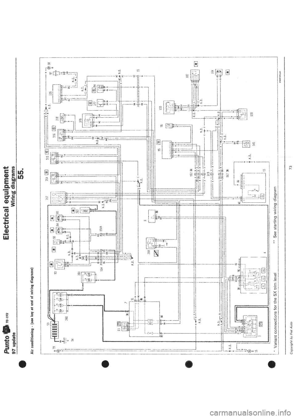 FIAT PUNTO 1997 176 / 1.G Wiring Diagrams Workshop Manual 