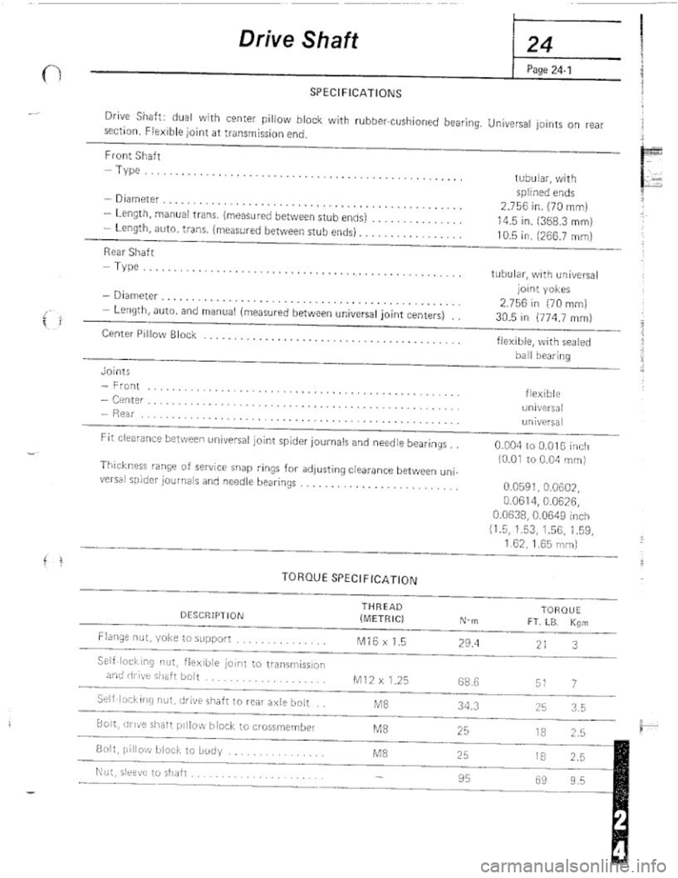 FIAT 124 SPIDER 1975  Service Manual 