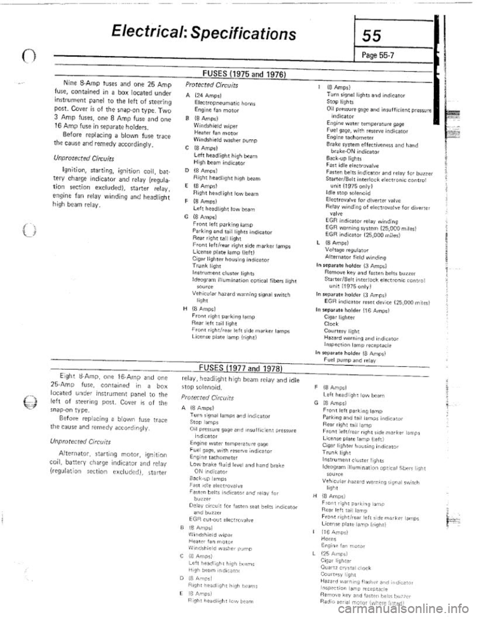 FIAT 124 SPIDER 1975  Service Manual 