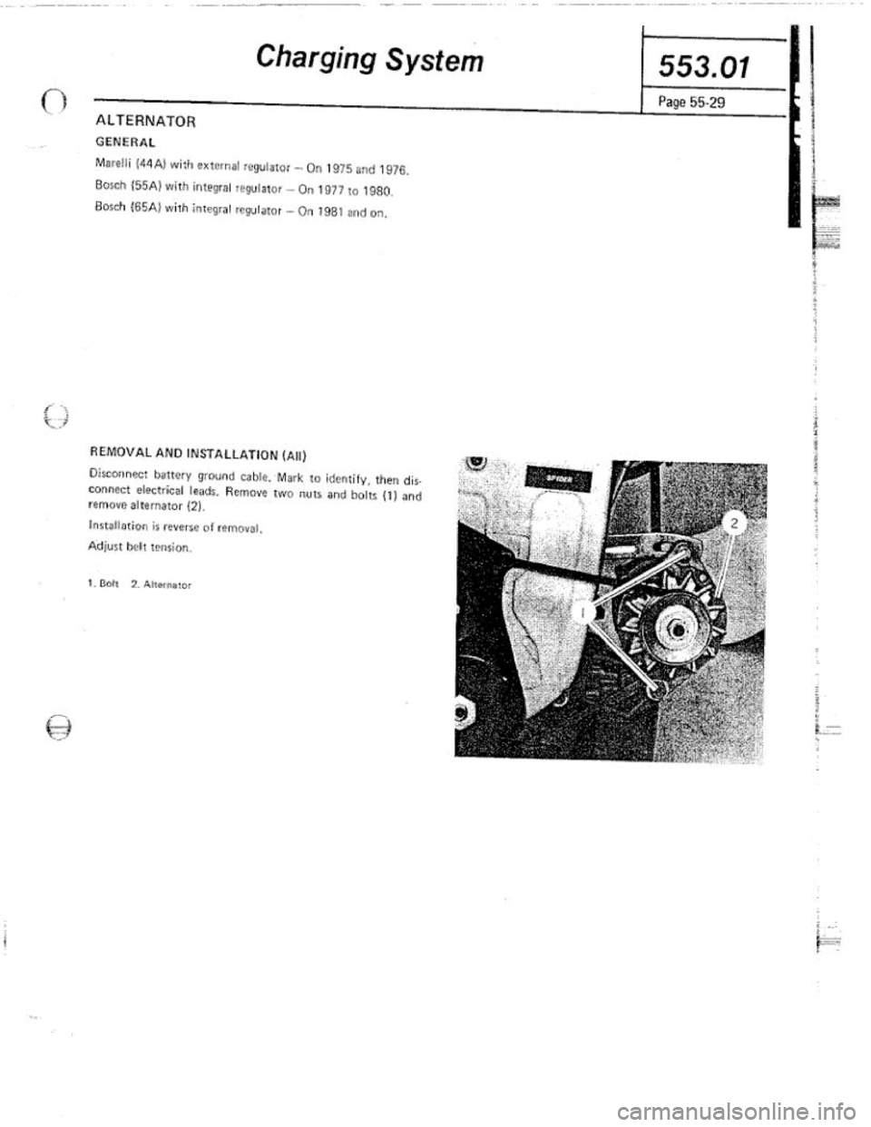 FIAT 124 SPIDER 1975  Service Manual 