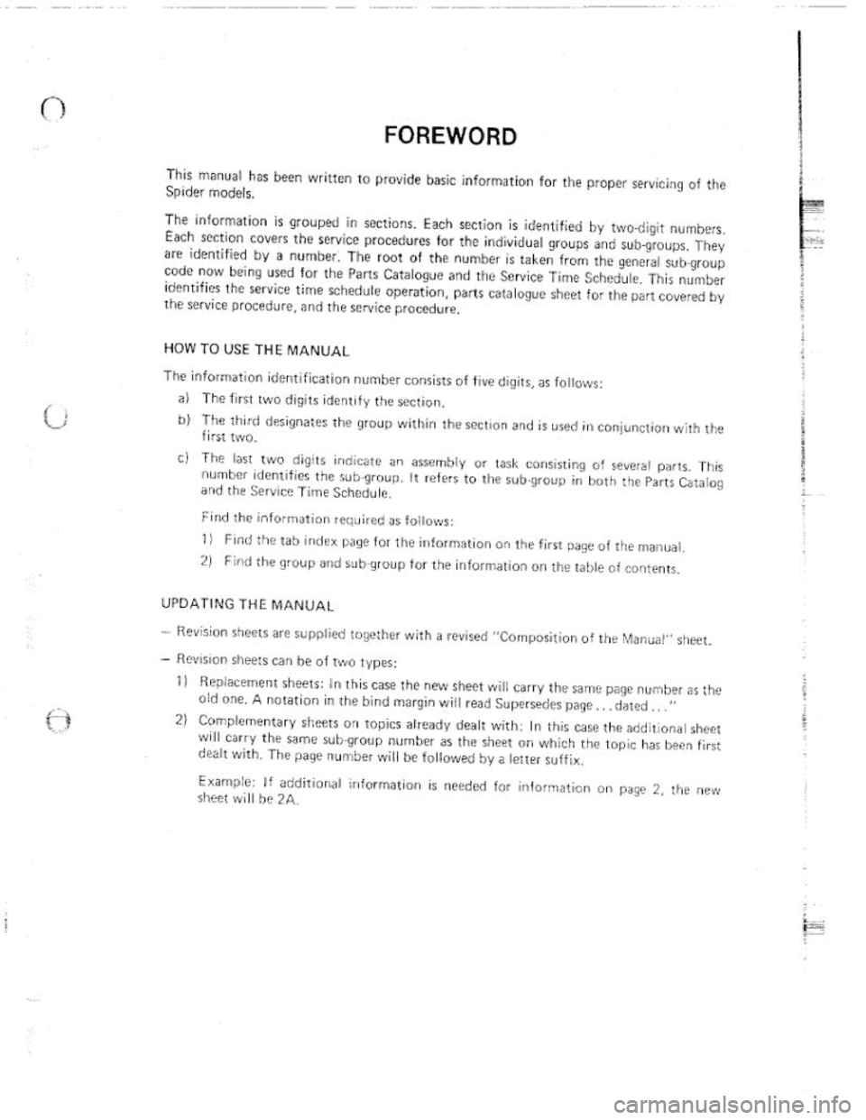 FIAT 124 SPIDER 1975  Service Manual 