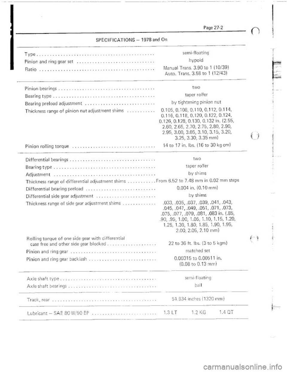 FIAT 124 SPIDER 1975  Service Manual 