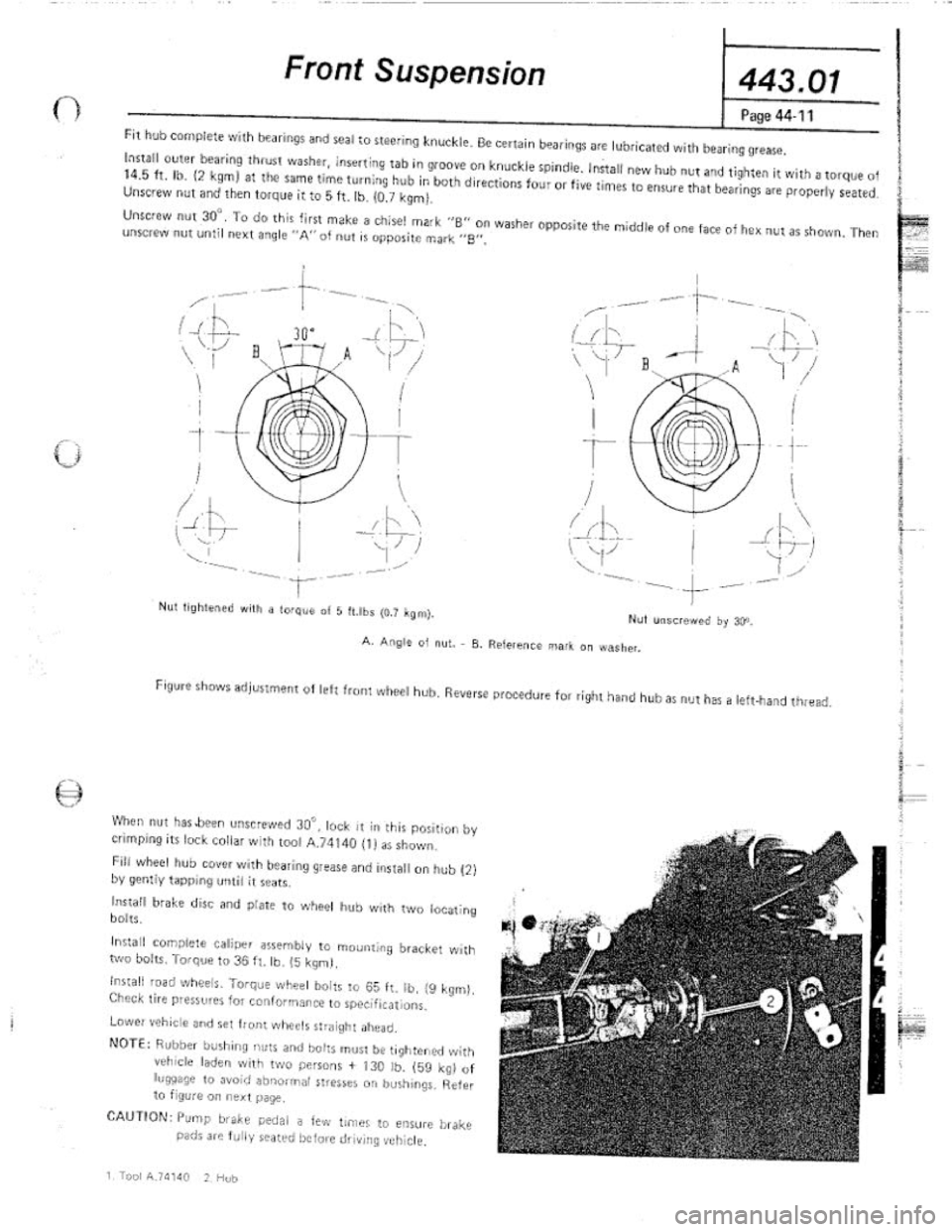 FIAT 124 SPIDER 1975  Service Manual 