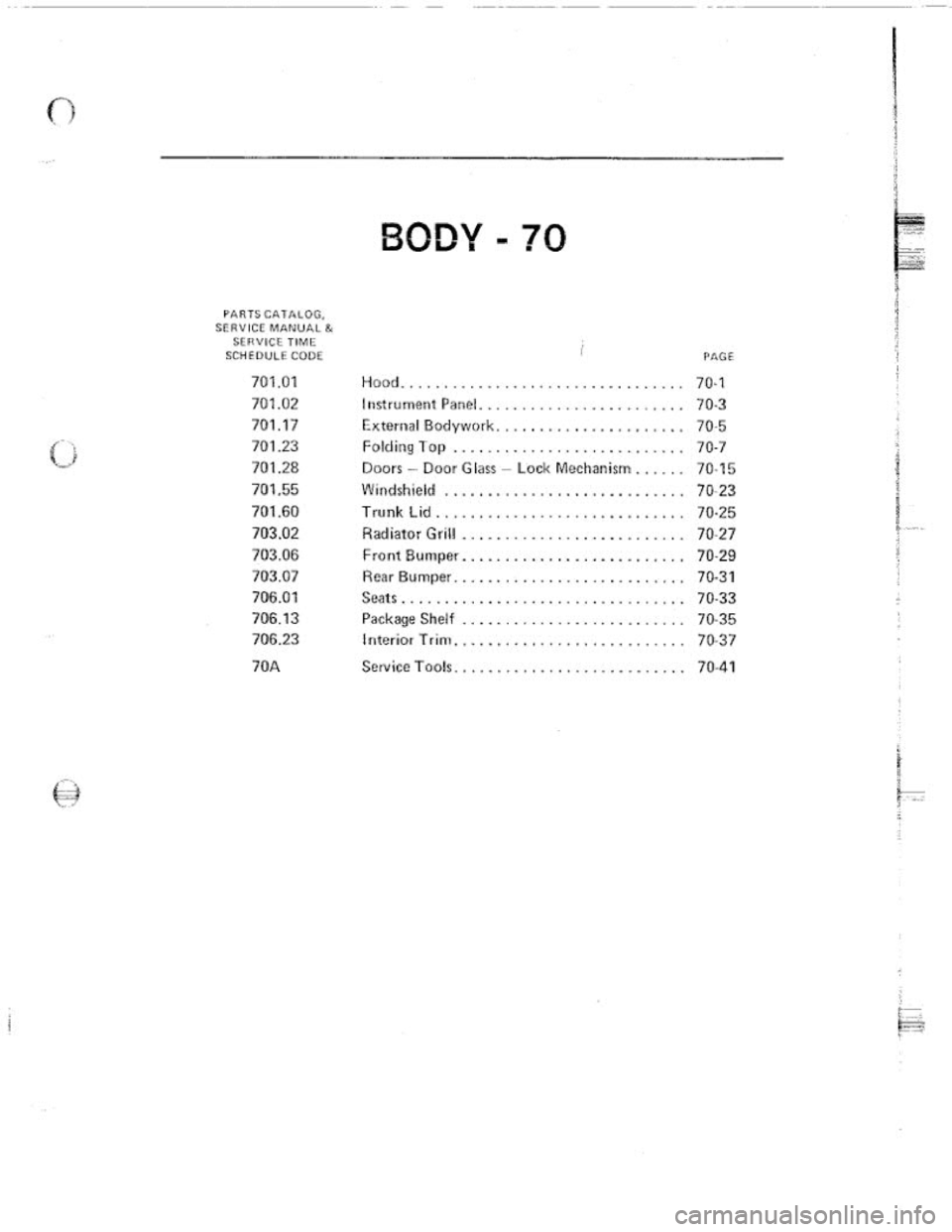 FIAT 124 SPIDER 1975  Service Manual 