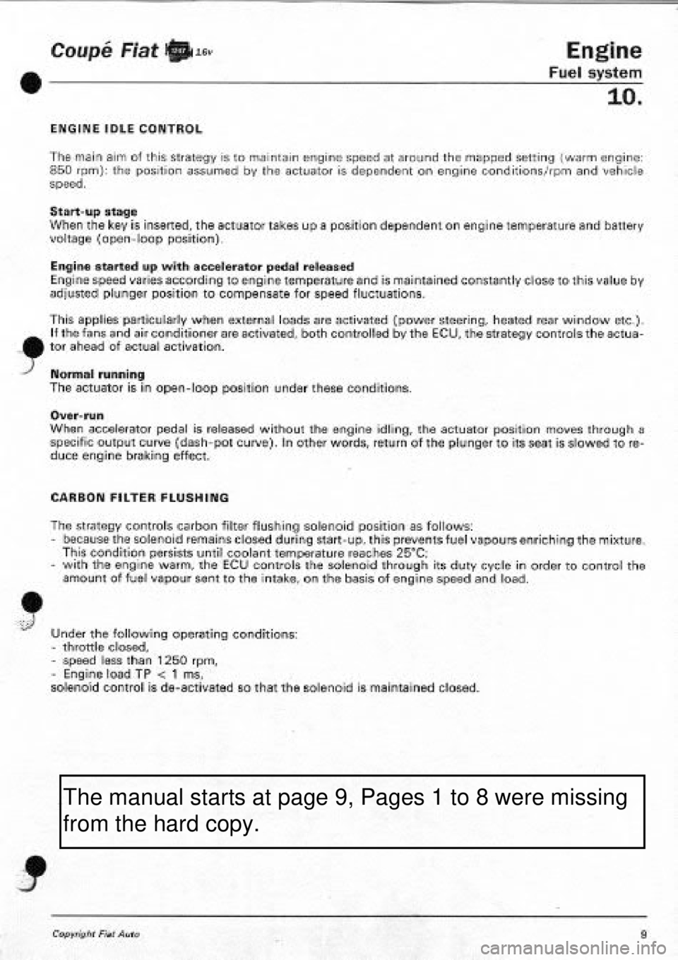 FIAT COUPE 1995  Workshop Manual 