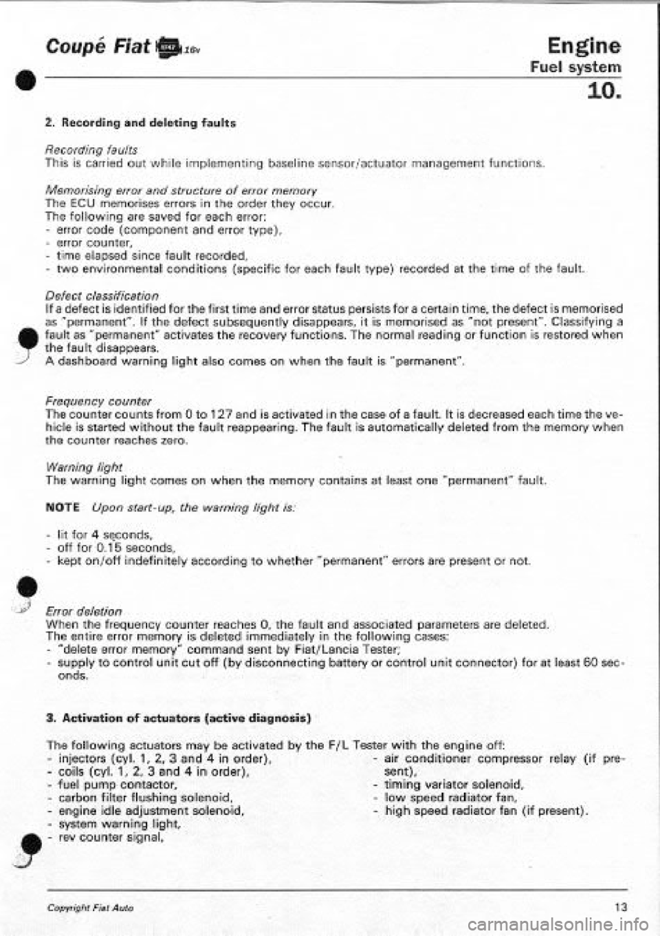 FIAT COUPE 1995  Workshop Manual 