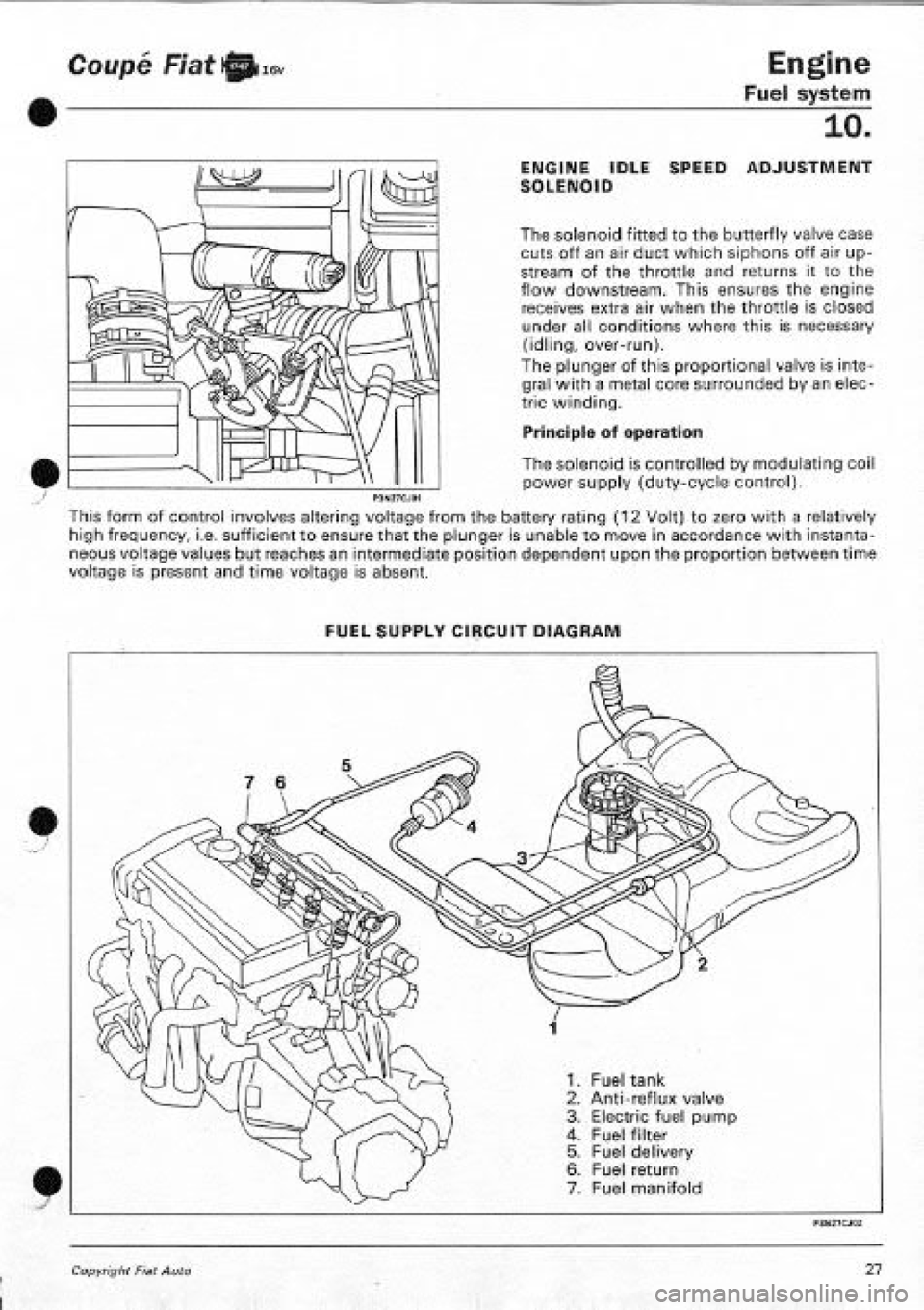 FIAT COUPE 1995  Workshop Manual 