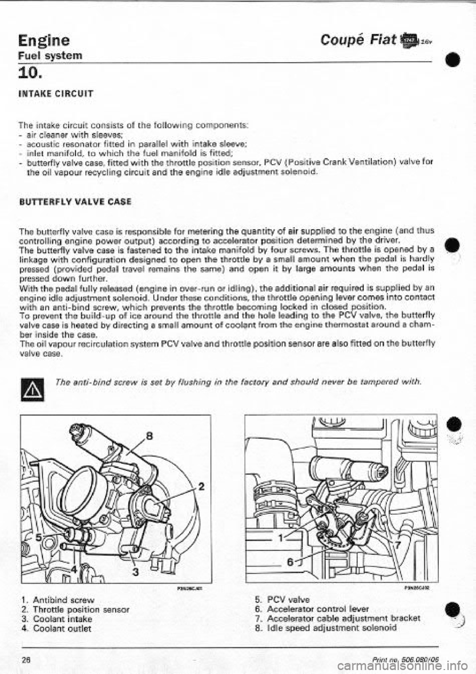 FIAT COUPE 1995  Workshop Manual 