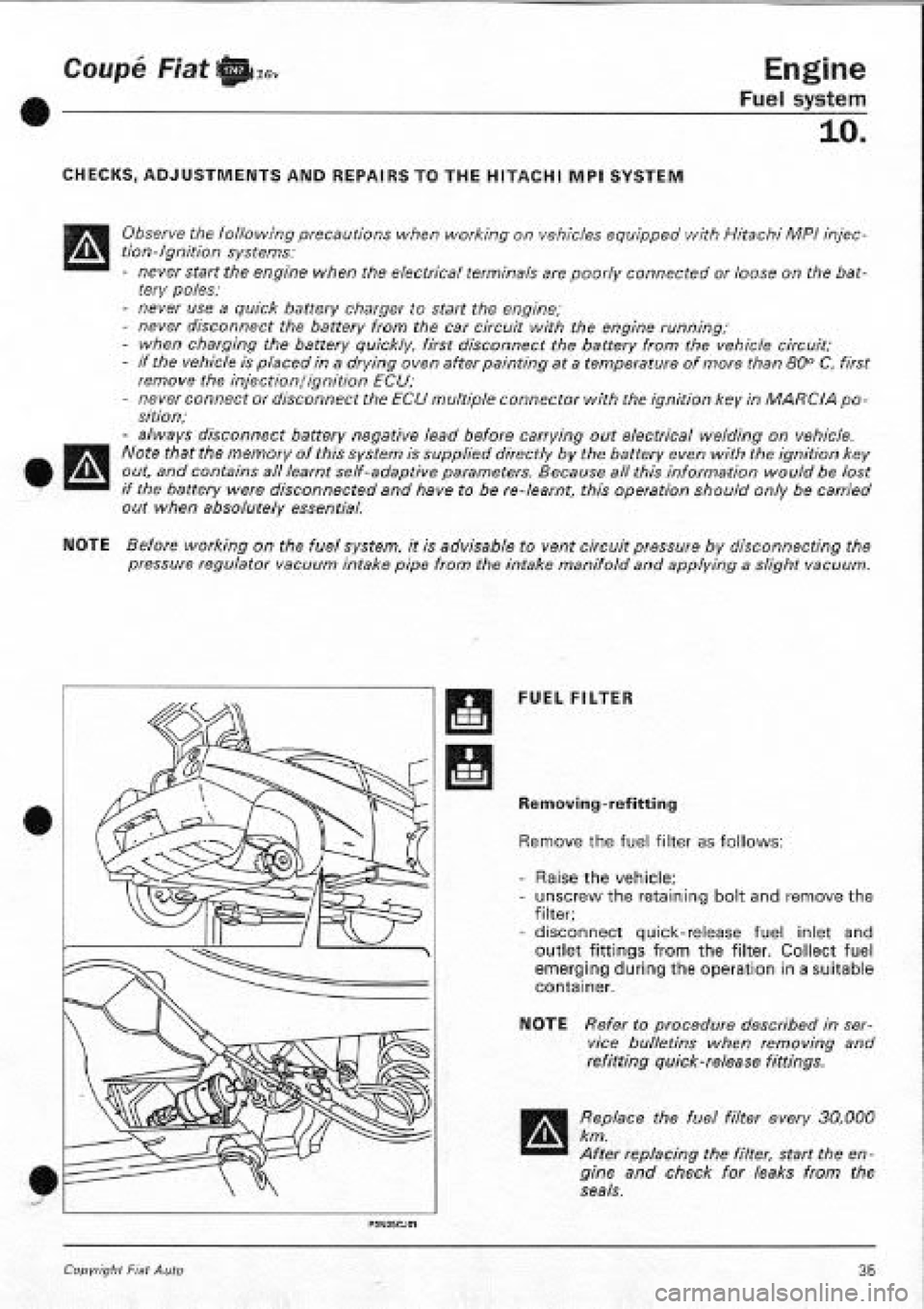 FIAT COUPE 1995  Workshop Manual 