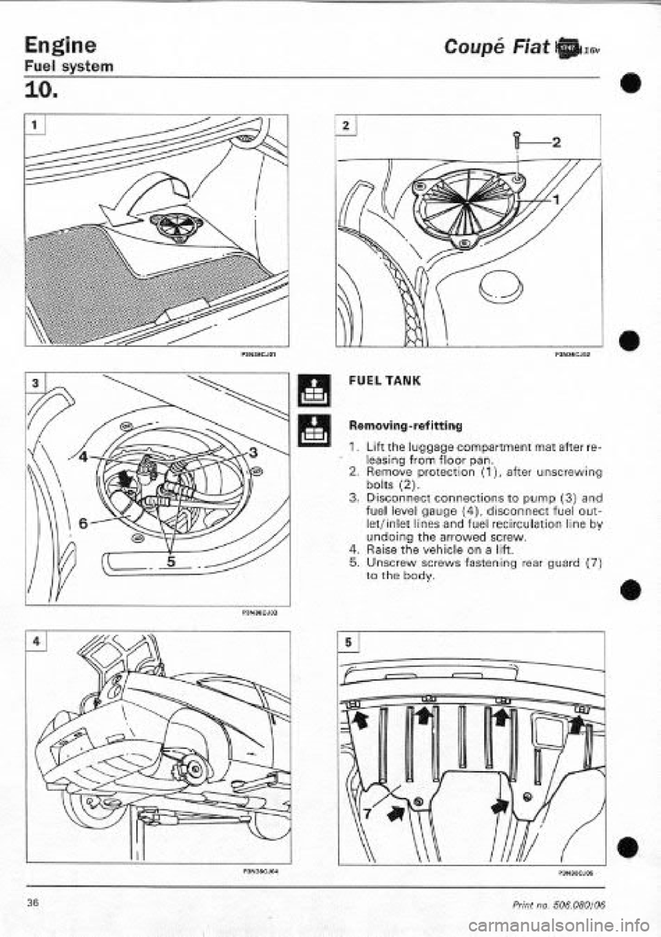 FIAT COUPE 1995  Workshop Manual 