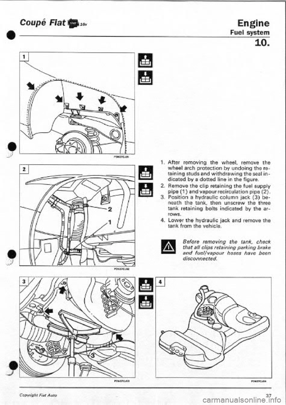 FIAT COUPE 1995  Workshop Manual 