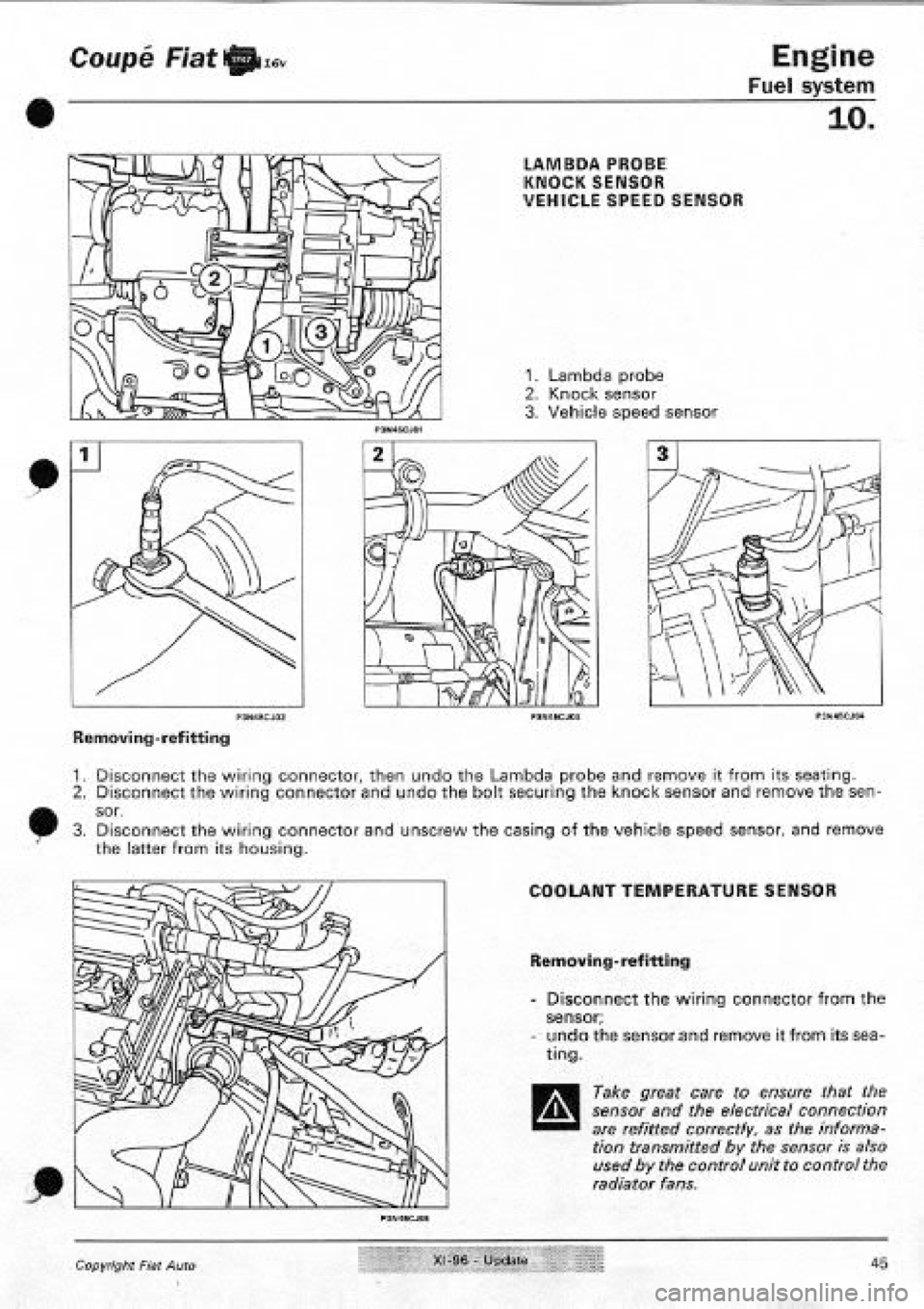 FIAT COUPE 1995  Workshop Manual 