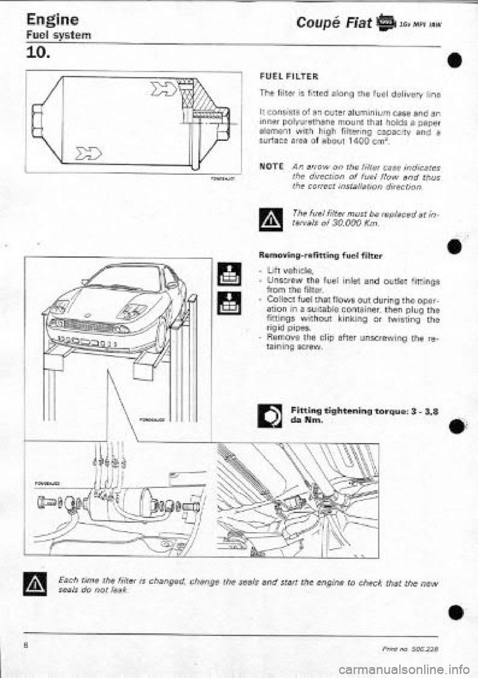 FIAT COUPE 1995  Workshop Manual 