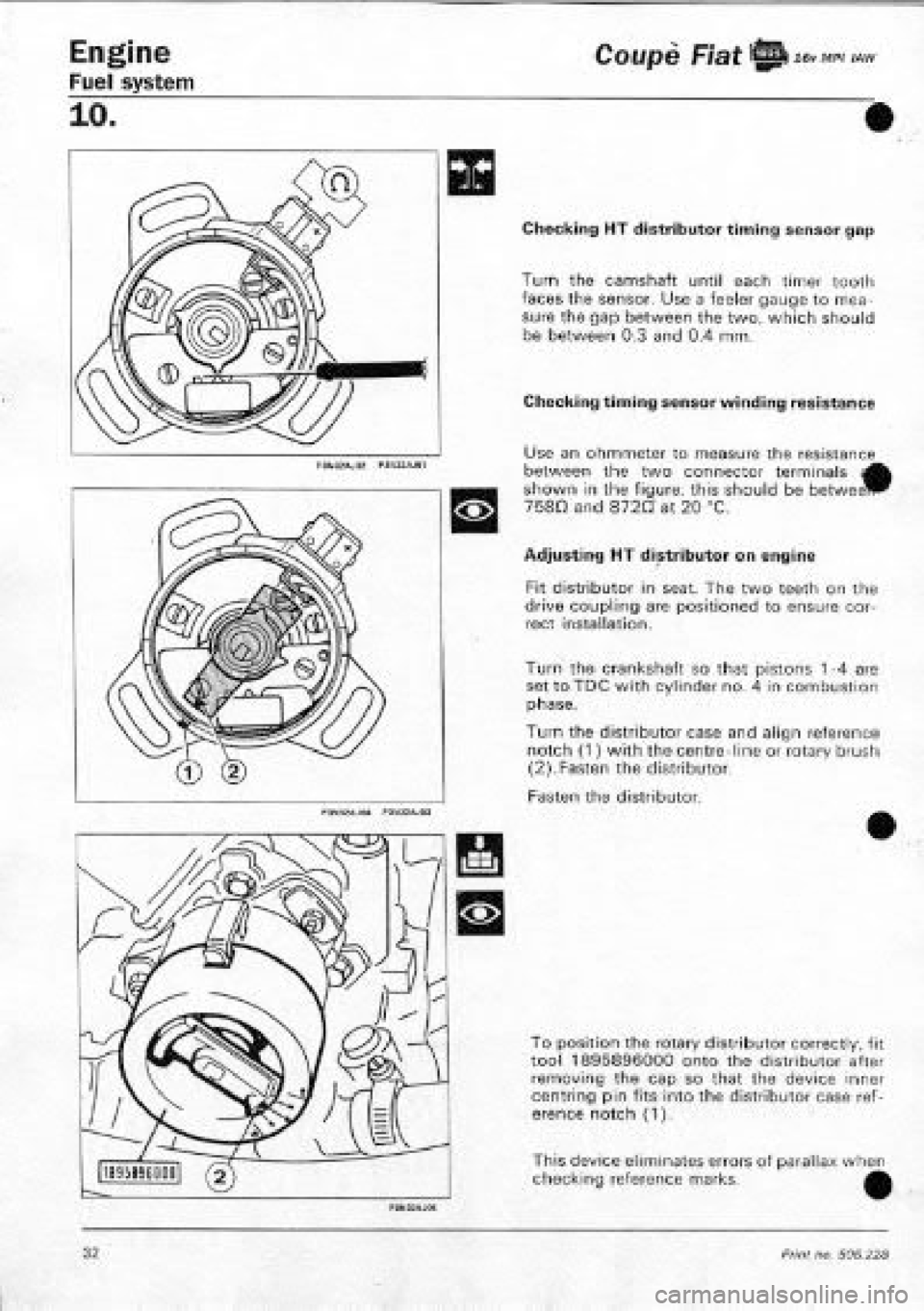 FIAT COUPE 1995  Workshop Manual 