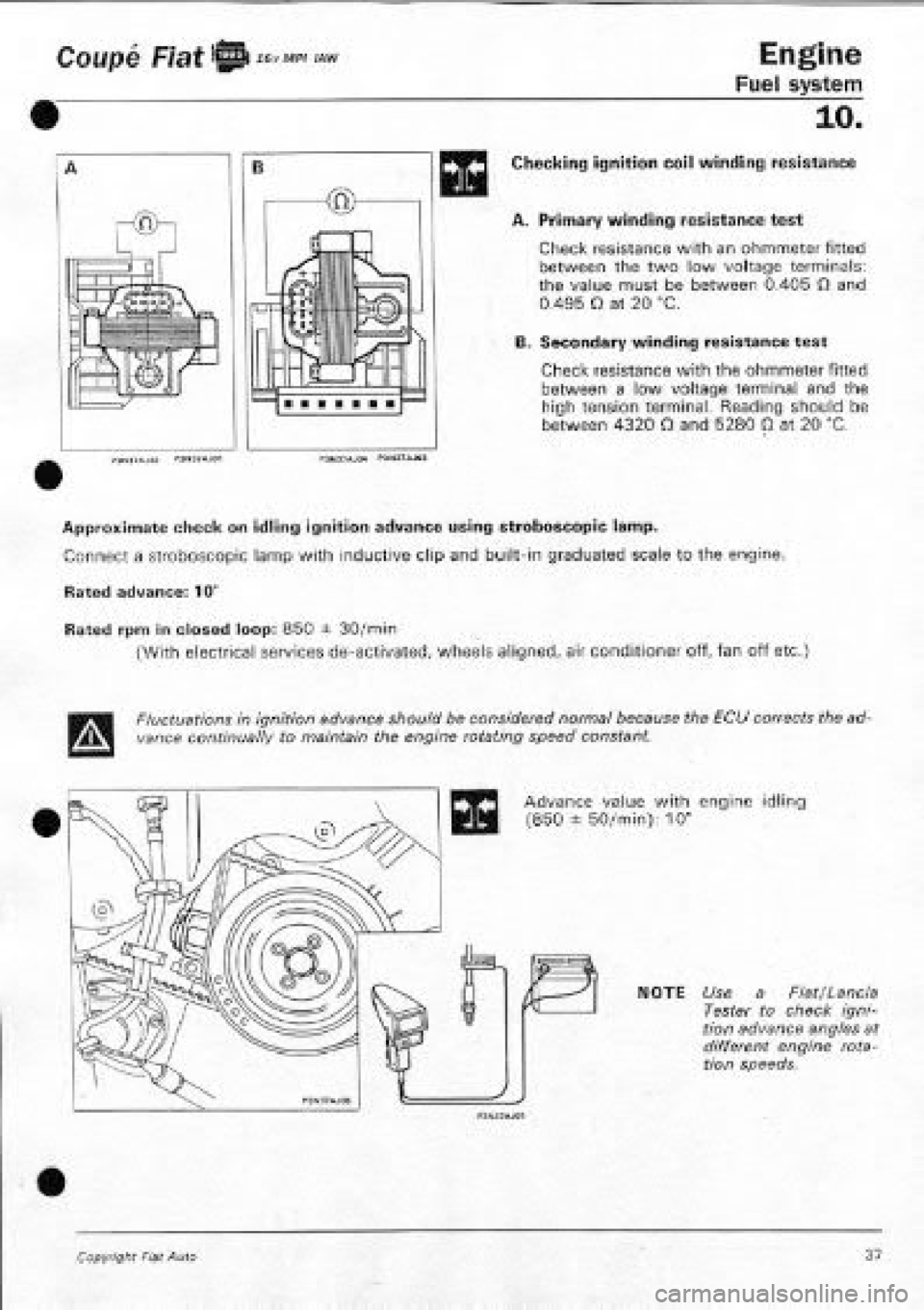 FIAT COUPE 1995  Workshop Manual 