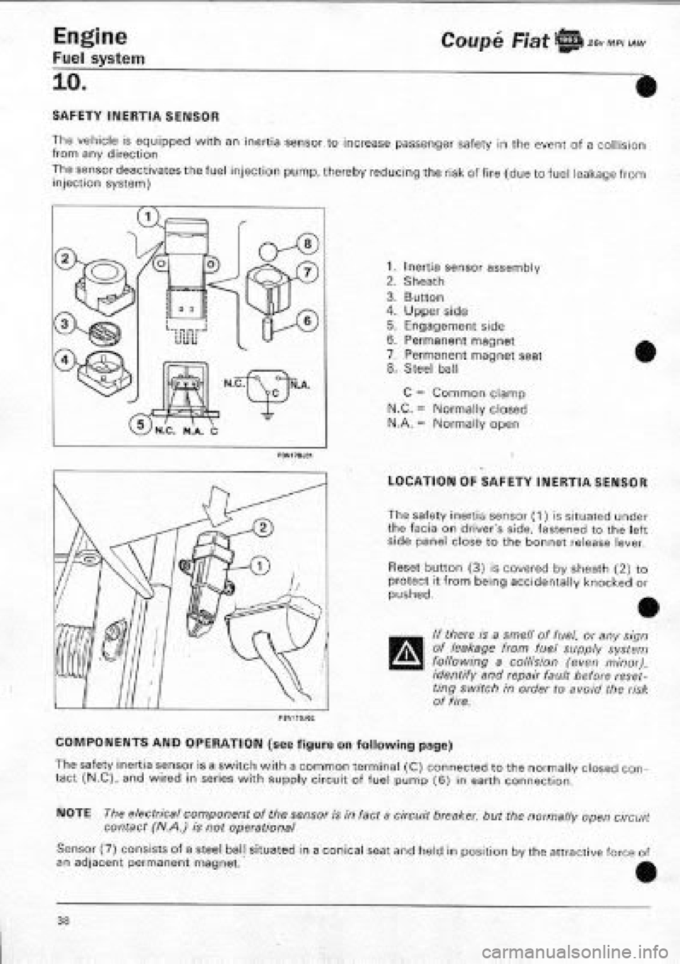 FIAT COUPE 1995  Workshop Manual 