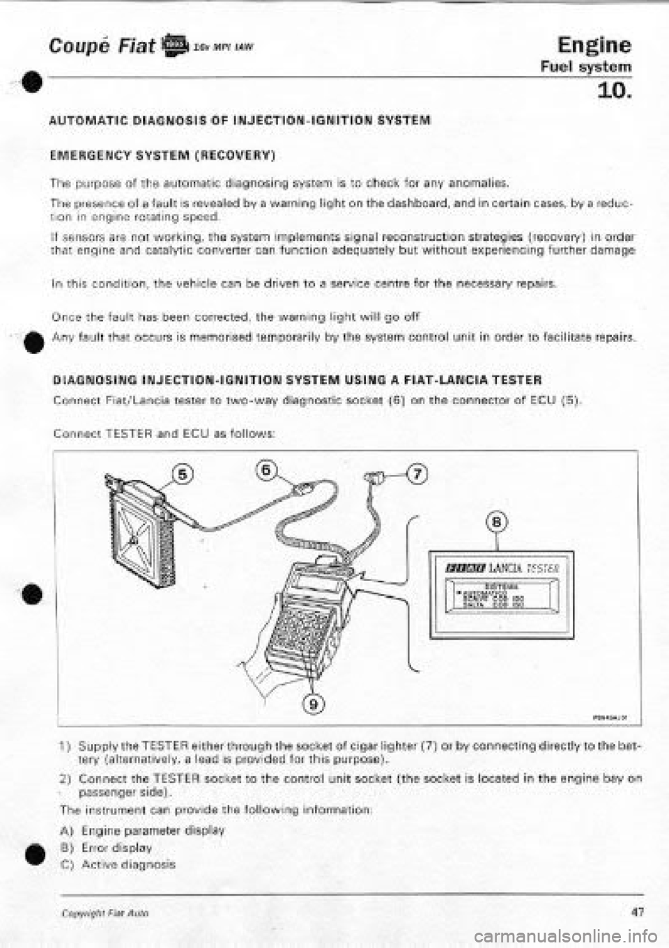 FIAT COUPE 1995  Workshop Manual 