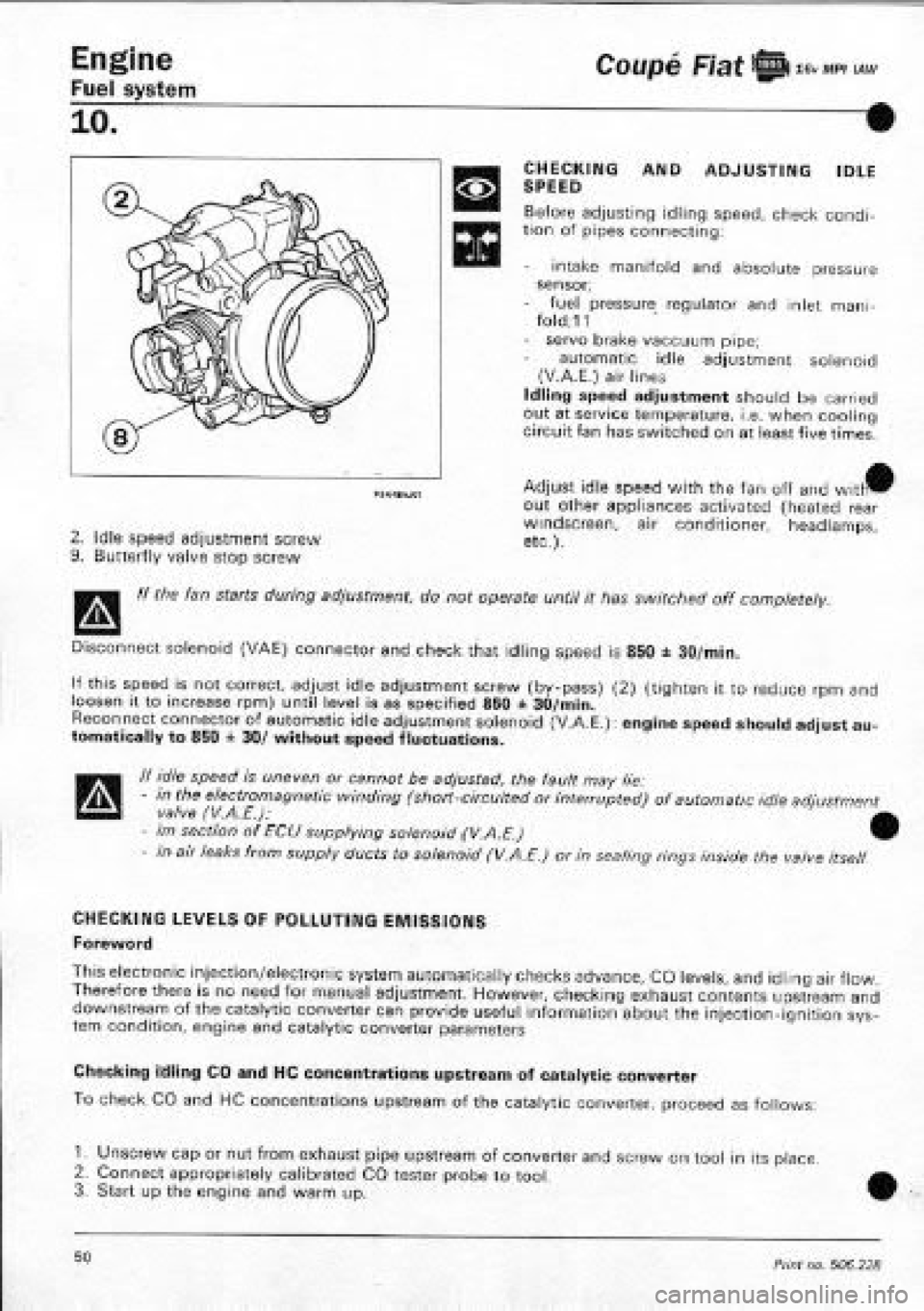 FIAT COUPE 1995  Workshop Manual 