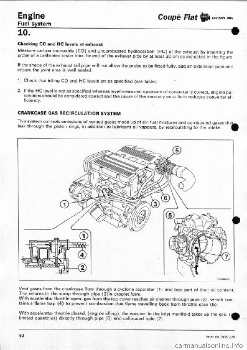 FIAT COUPE 1995  Workshop Manual 