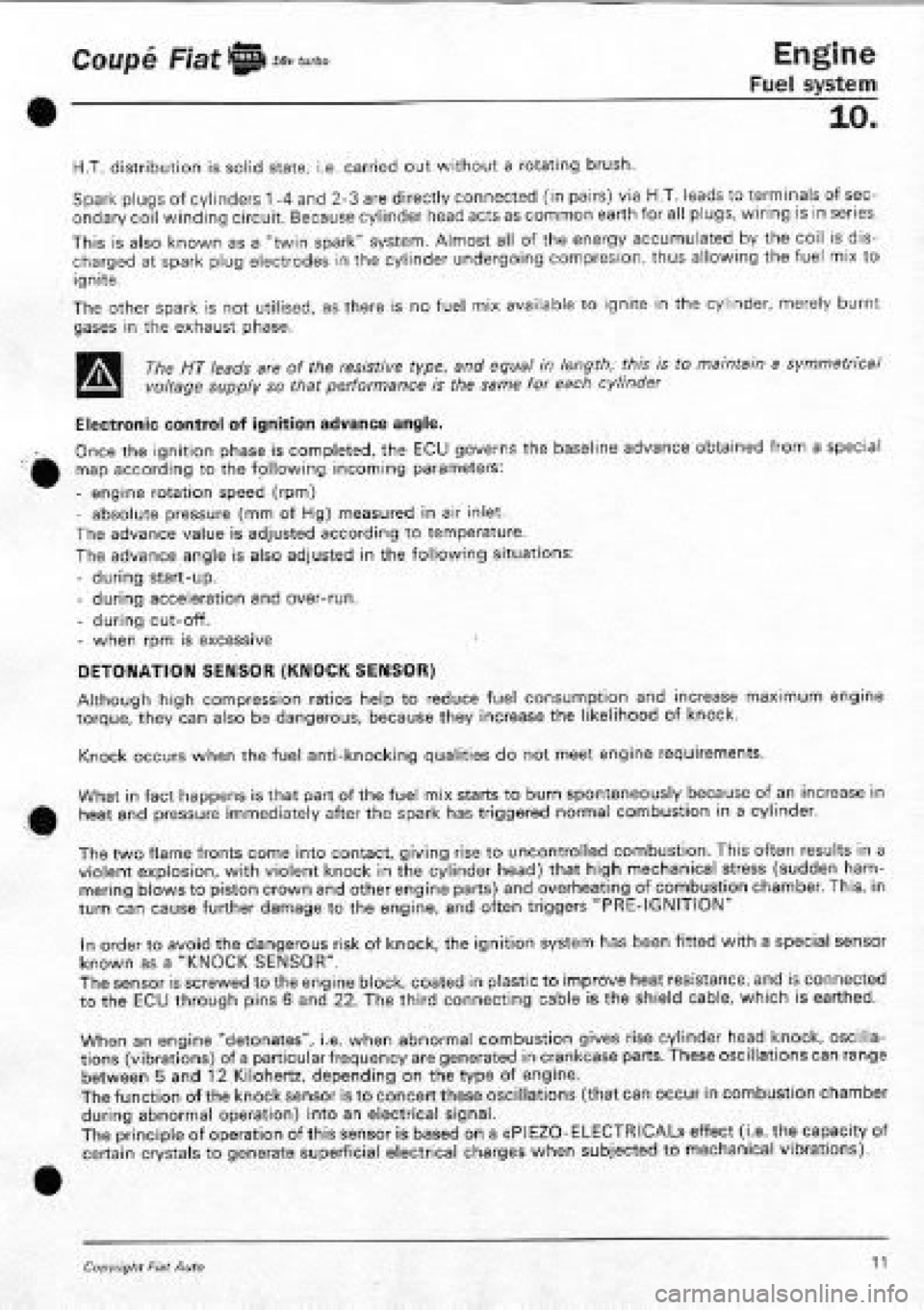 FIAT COUPE 1995  Workshop Manual 