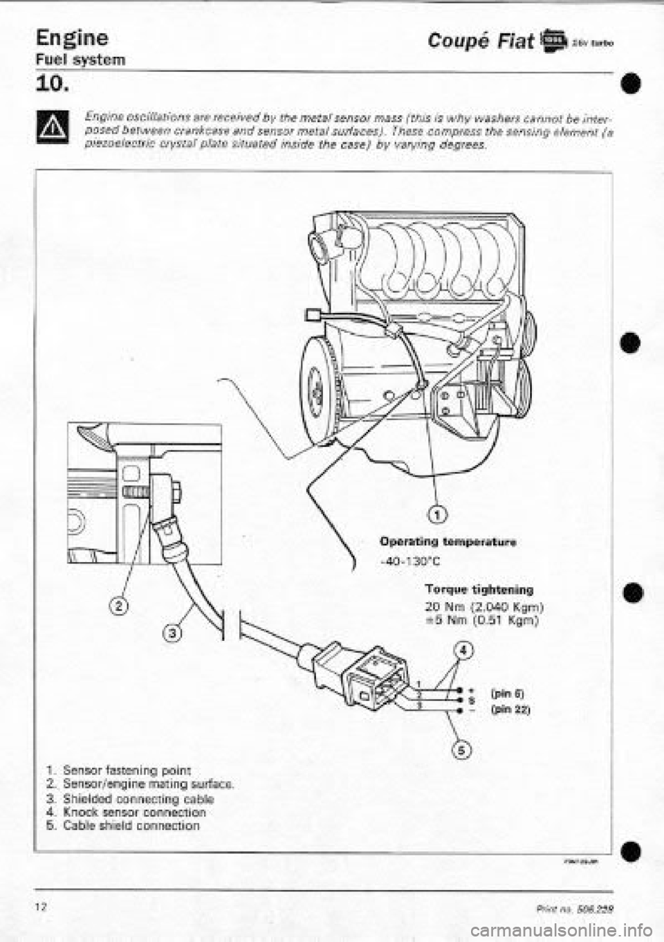 FIAT COUPE 1995  Workshop Manual 