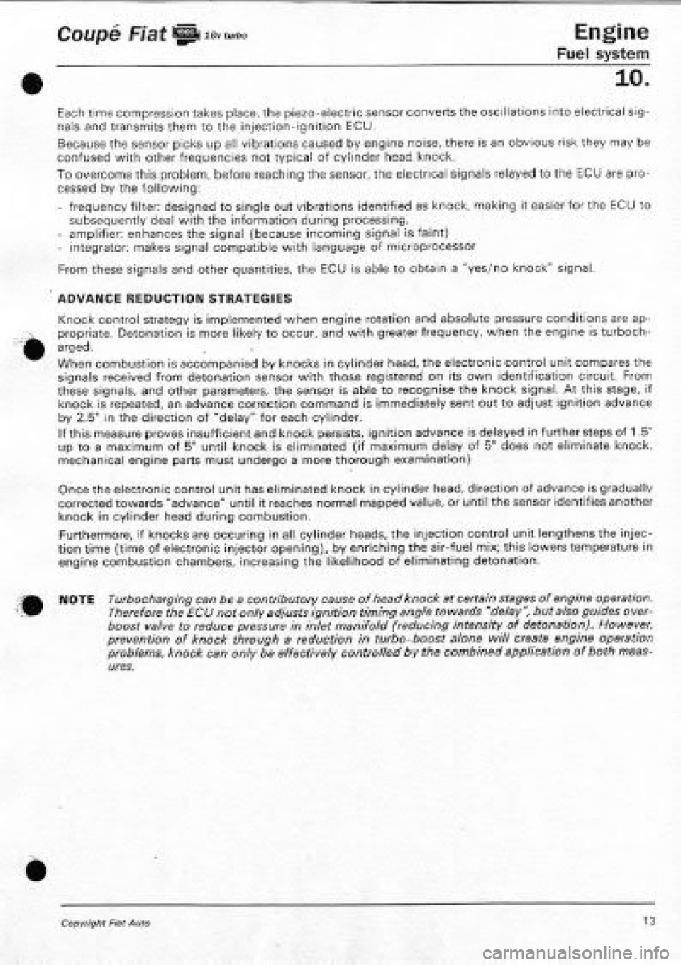 FIAT COUPE 1995  Workshop Manual 