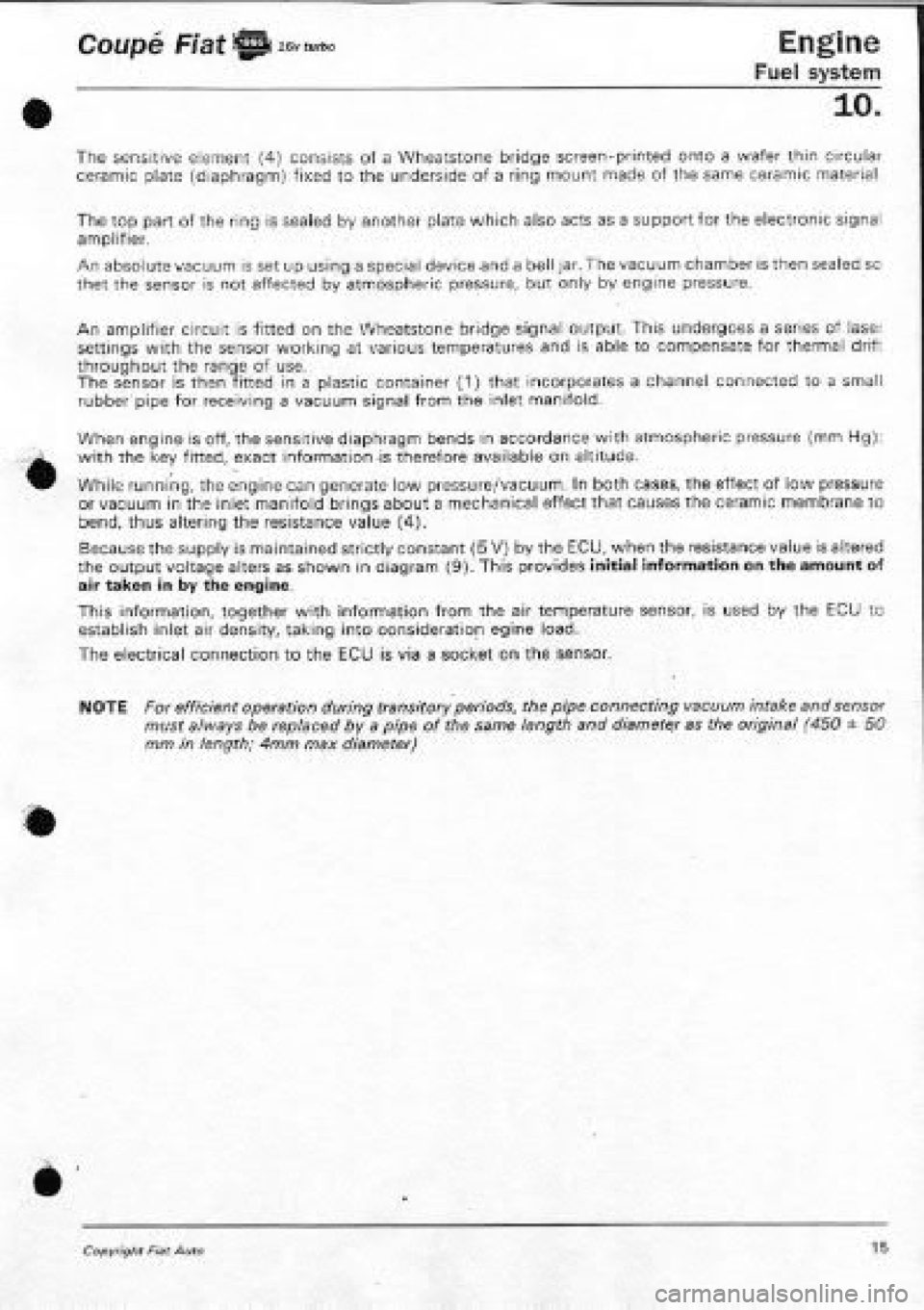 FIAT COUPE 1995  Workshop Manual 