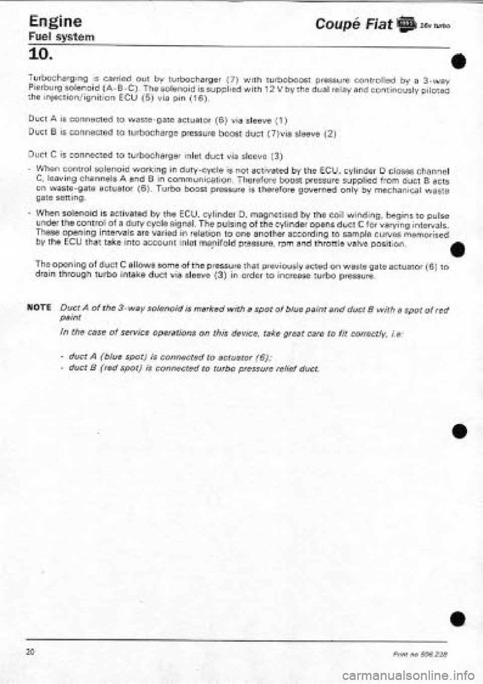 FIAT COUPE 1995  Workshop Manual 