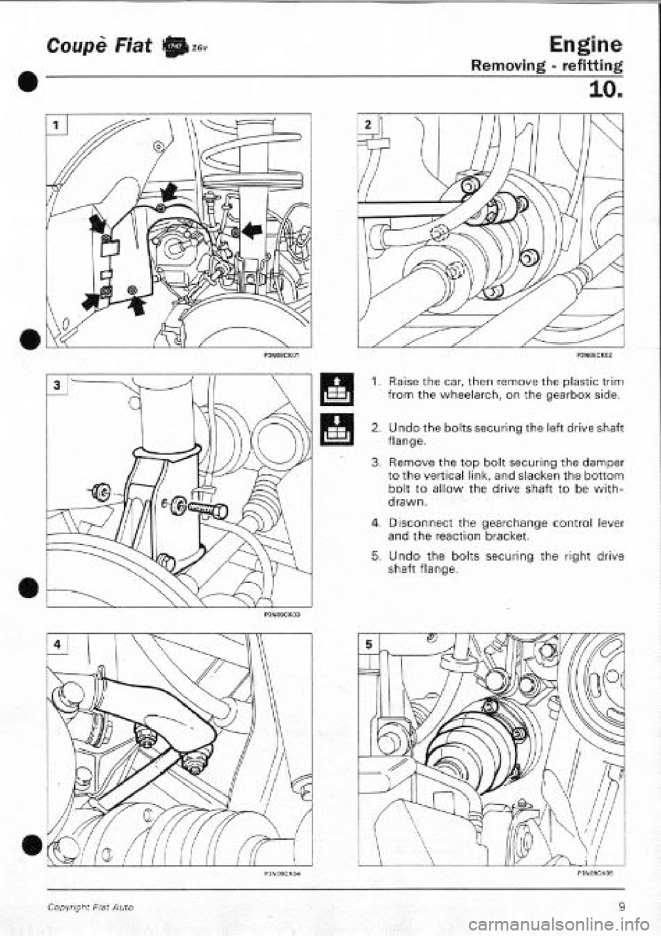 FIAT COUPE 1995  Workshop Manual 